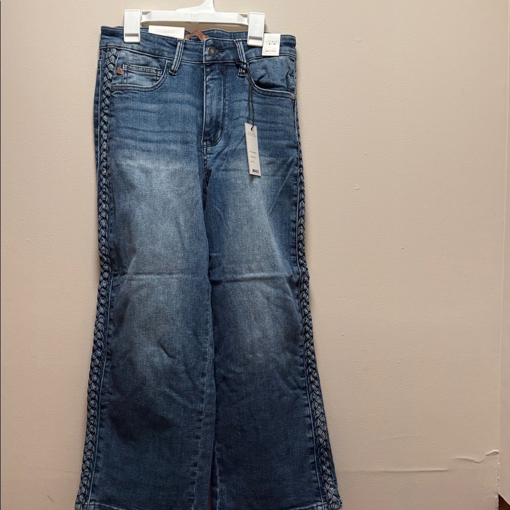 NWT Judy Blue Braided Trim Jeans JB88850